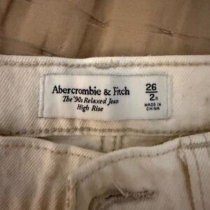 Abercrombie & Fitch Women’s White/Beige High Rise Jeans